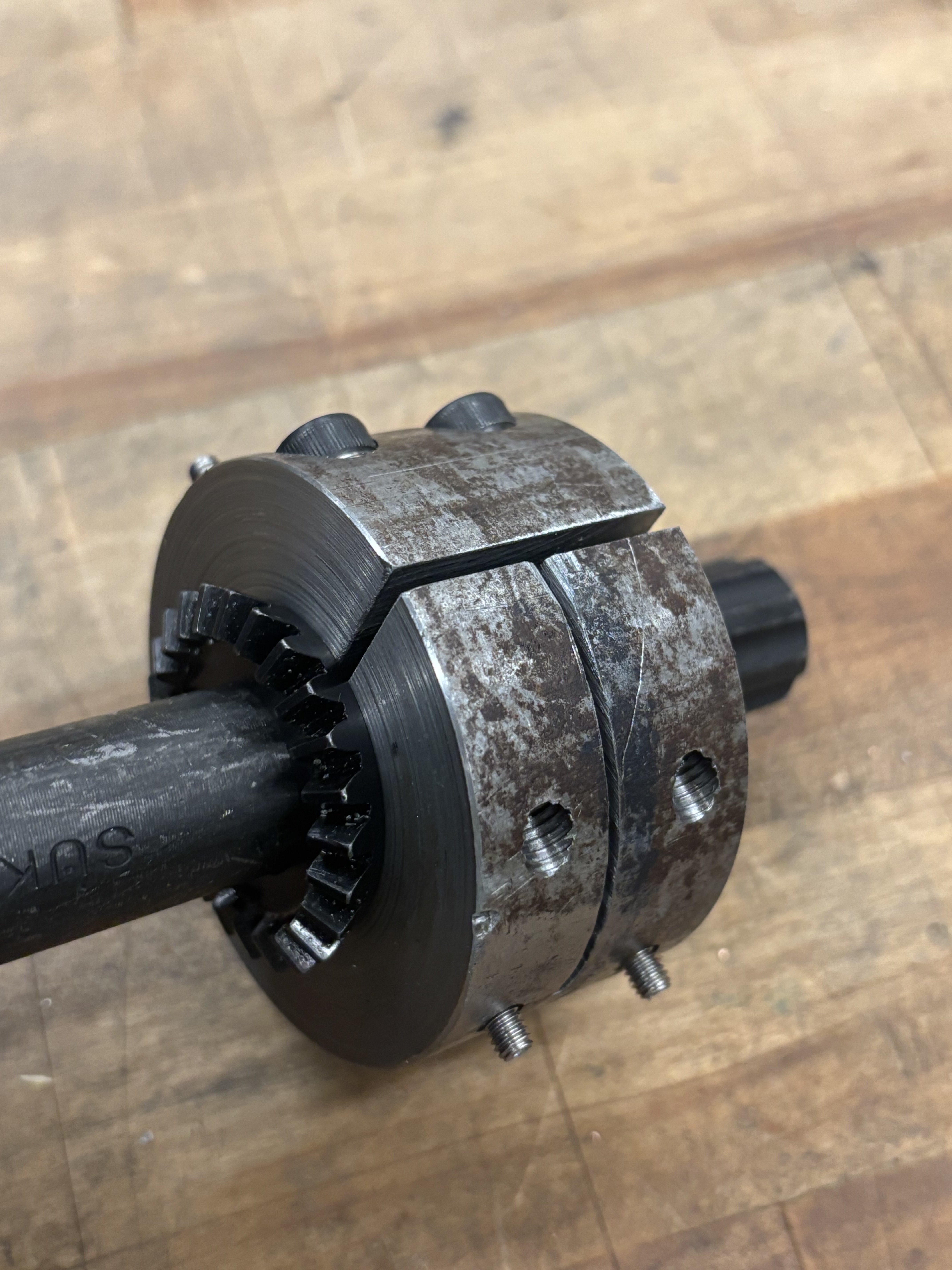 The machined step-down collar