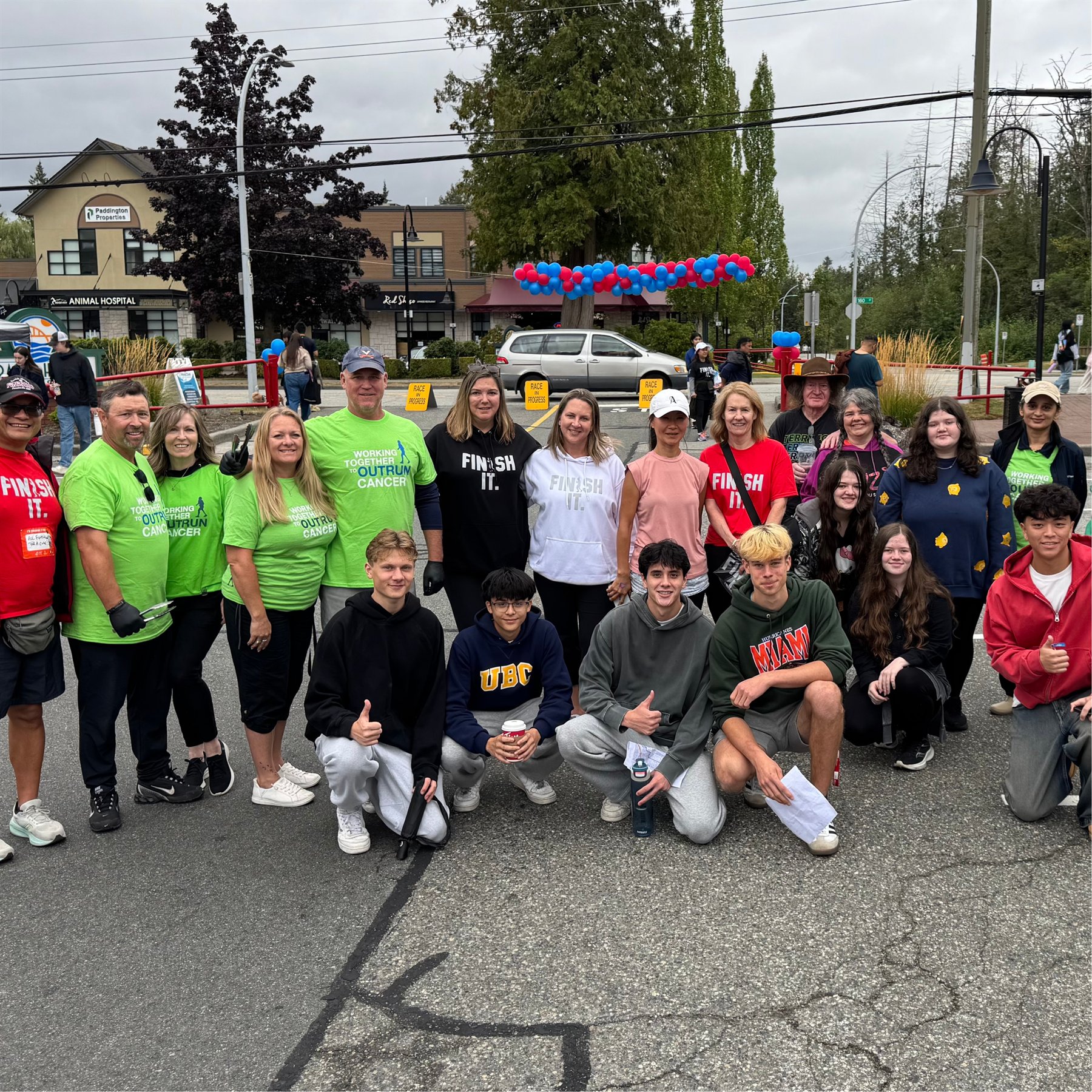 The Terry Fox Run volunteer team on race day